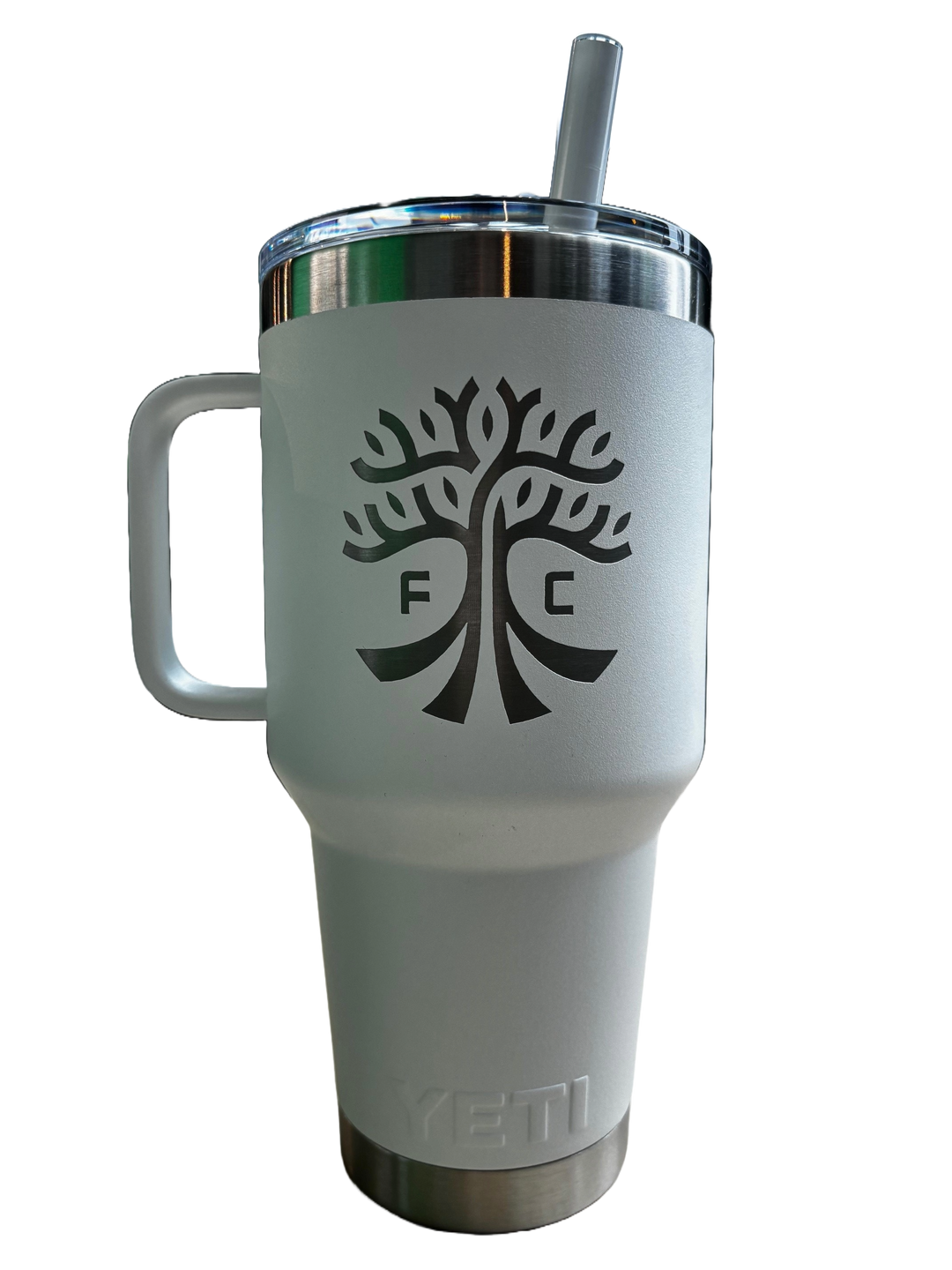 AUSTIN FC 35 OZ STRAW MUG SECONDARY TREE WHT